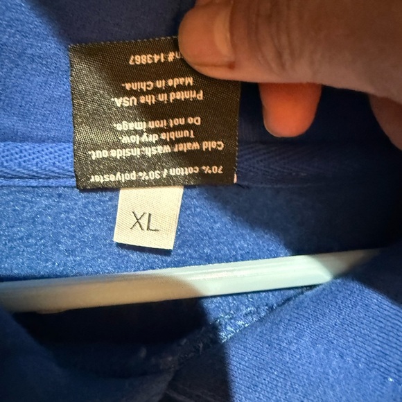 Cookies Striking Blue and Silver Sweater with Hood and Drawstrings - Picture 4 of 8